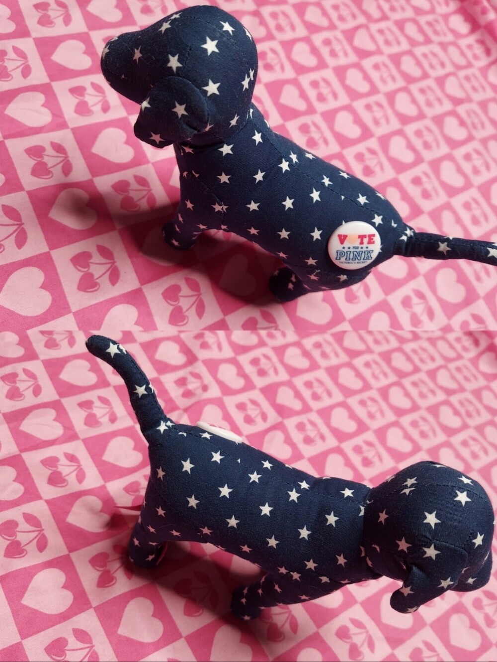 Y2K Victorias Secret PINK Vote For PINK Dog Plush Pupp